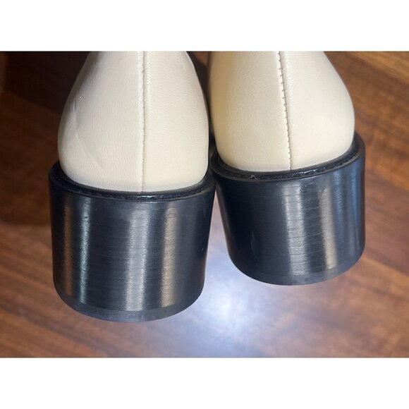 Everlane The City Square Ankle Boots in Cream Leather New Womens Booties - Picture 9 of 16